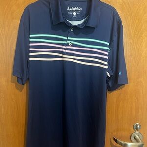 Men’s Chubbies Performance Polo with Multicolor Neon Stripes